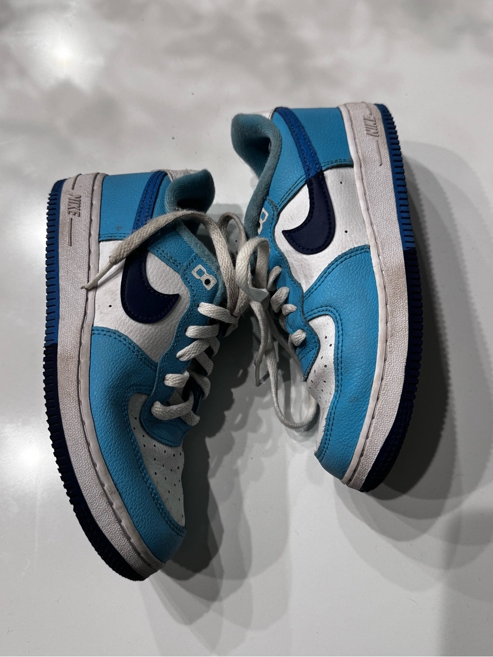 Nike Force 1 LV8 2 (PS) Shoes Kid’s  Size 3Y White/Photo Blue